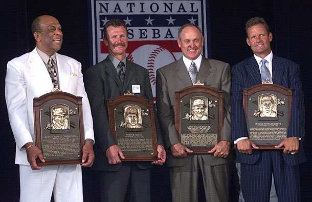 Orlando Cepeda, Robin Yount, Nolan Ryan and George Brett